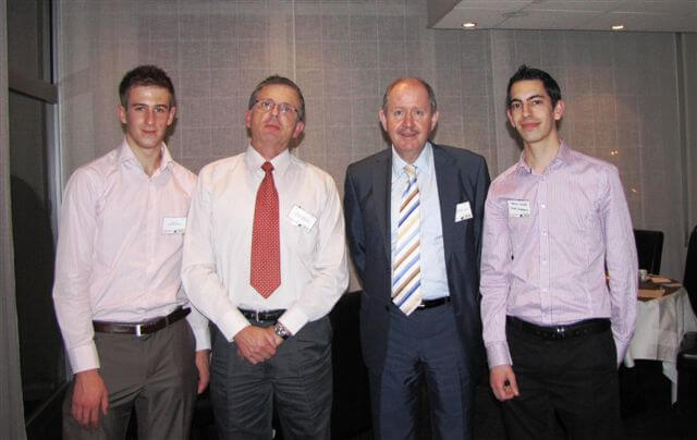 EDERC 2010 Conference in Nice: Robert Owen with Interns Adam Pavey & Sergio Ortega, with Instructor Jacob Fainguelernt of Tel Aviv University