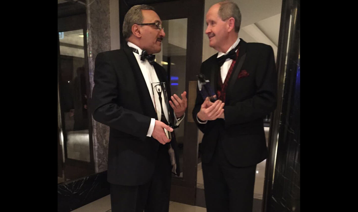 Imagination CEO, Sir Hossein Yassaie with Robert Owen at the Elektra Awards 2015