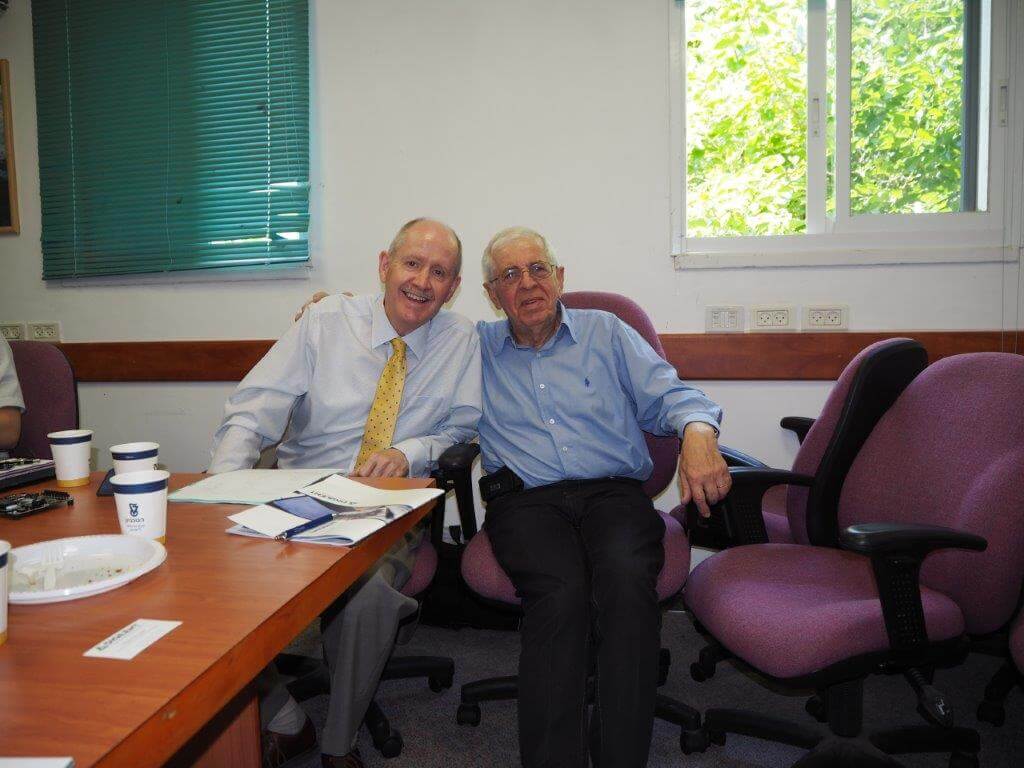 Robert Owen with Yoram Or-Chen of the Technion, Israel, April 2018